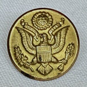 WWII US Army 7/8" Brass Button Waterbury Button Co